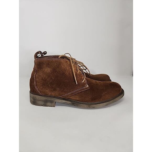 Skechers Mens Chukka Shoes Boots Size 13 Suede Brown Leather Casual - Picture 1 of 16
